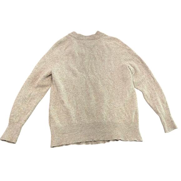 Madewell Vneck Gray Long Sleeve 100% Merino Wool Size Small Fair Trade Factory - Picture 2 of 6